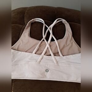 Lululemon Athletica White Strappy Sports Bra